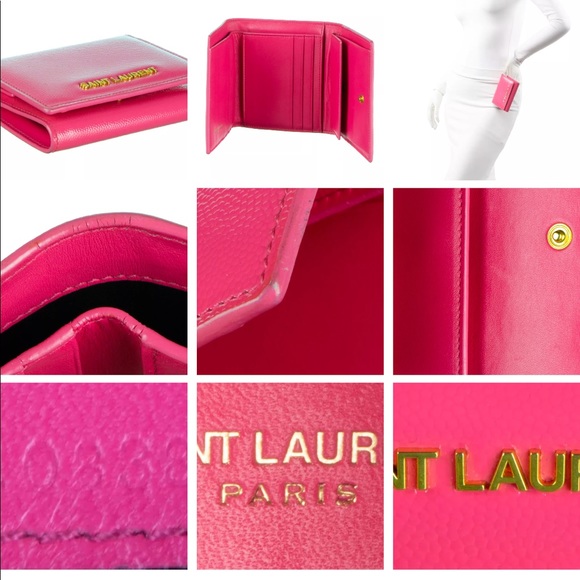 Saint Laurent Paris GrainDePoudre Compact Wallet - Picture 7 of 7